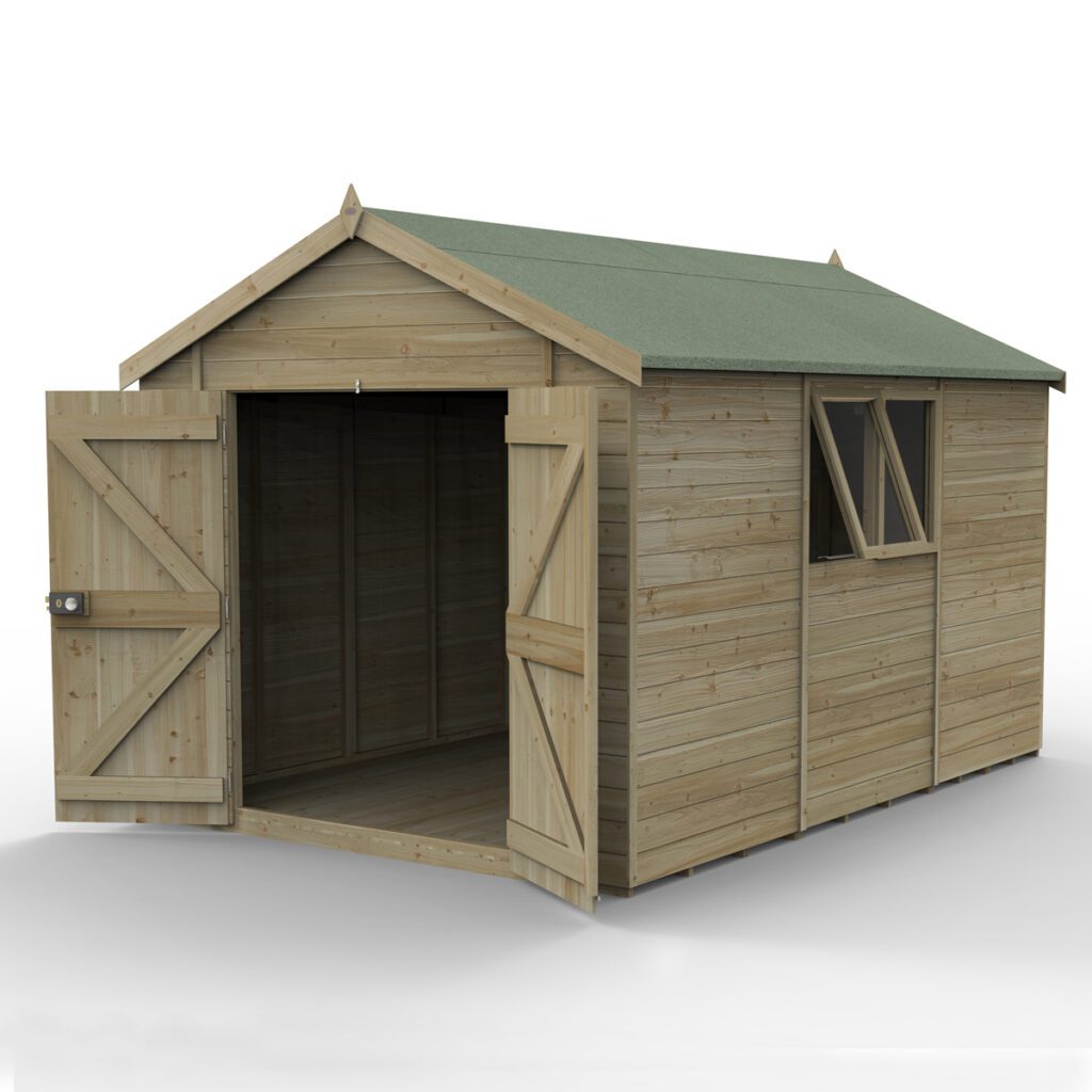 Timberdale 12×8  Apex Shed – Double Door with Installation 5013053189122 2